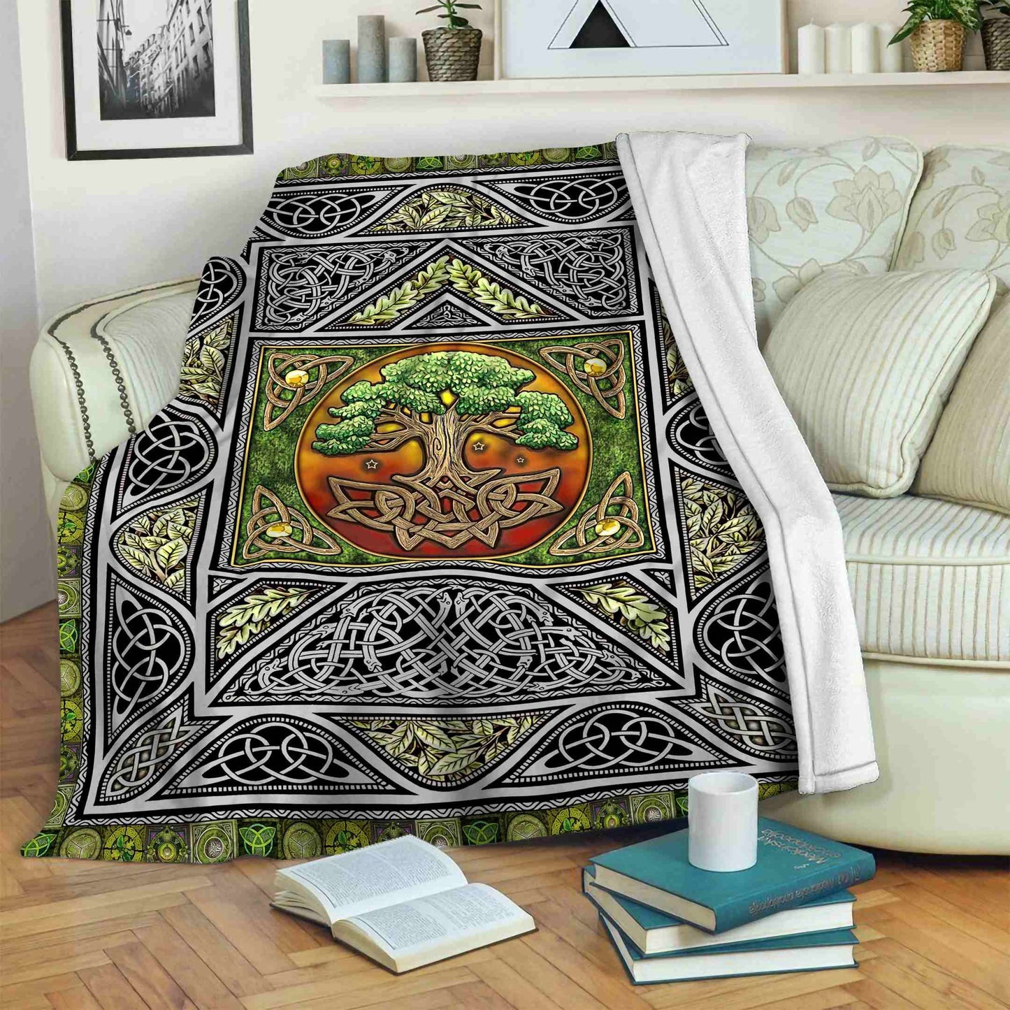 Tree Of Life CLA07110290F Sherpa Fleece Blanket