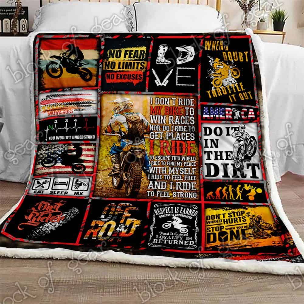 Motocross CLA07110864F Sherpa Fleece Blanket