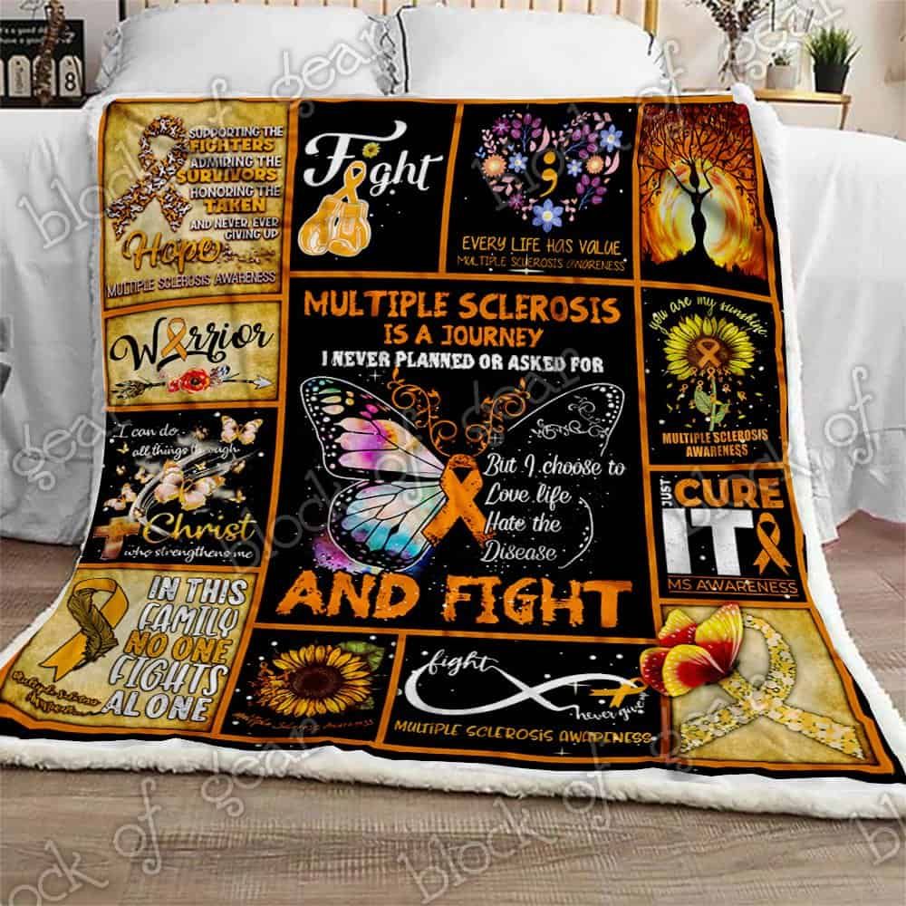 Multiple Sclerosis Journey CLA07110476F Sherpa Fleece Blanket