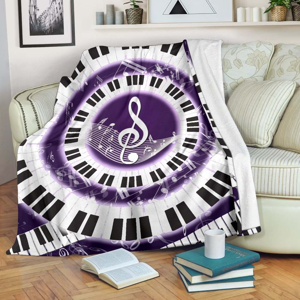 Awesome Musical Notes CLA07110201F Sherpa Fleece Blanket