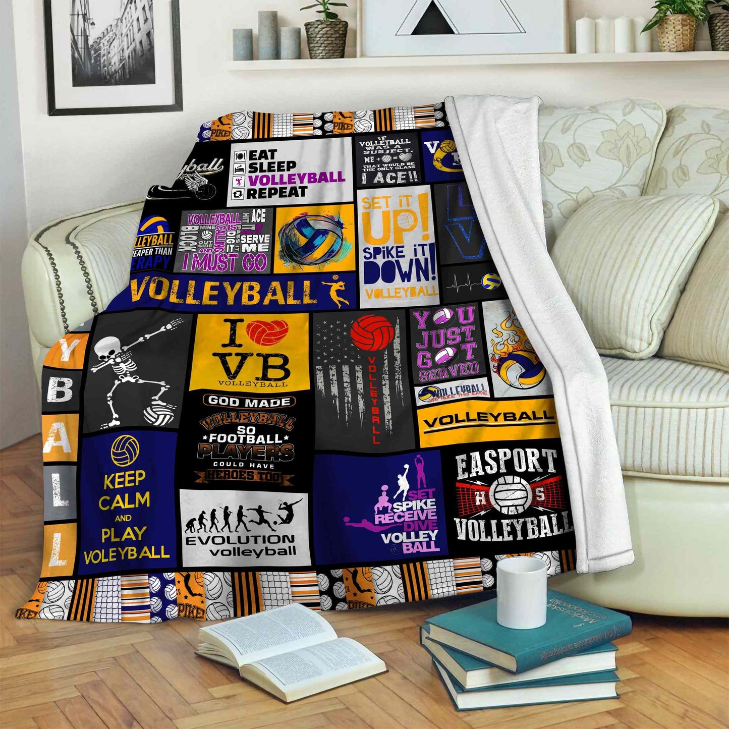 Volleyball CLA07110208F Sherpa Fleece Blanket