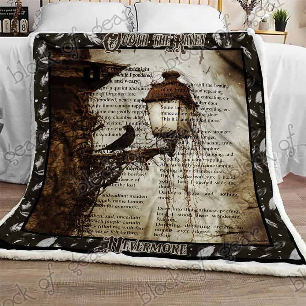 Quoth The Raven CLA07110828F Sherpa Fleece Blanket