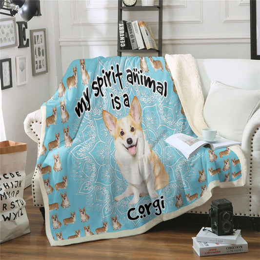 Corgi Is My Spirit Animal CLA07110056F Sherpa Fleece Blanket