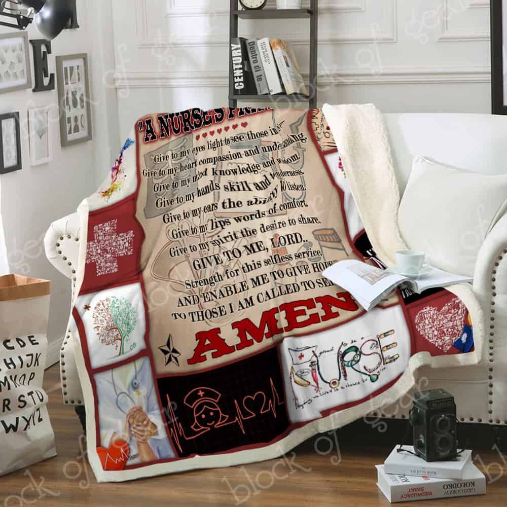 A Nurse s Prayer CLA07111137F Sherpa Fleece Blanket