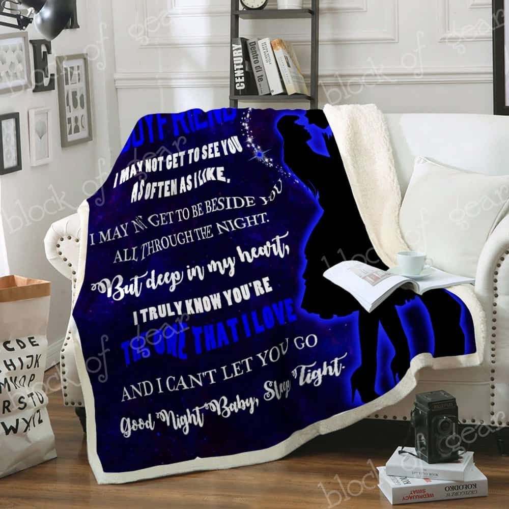 Good Night Sleep Tight My Boyfriend CLA07110818F Sherpa Fleece Blanket