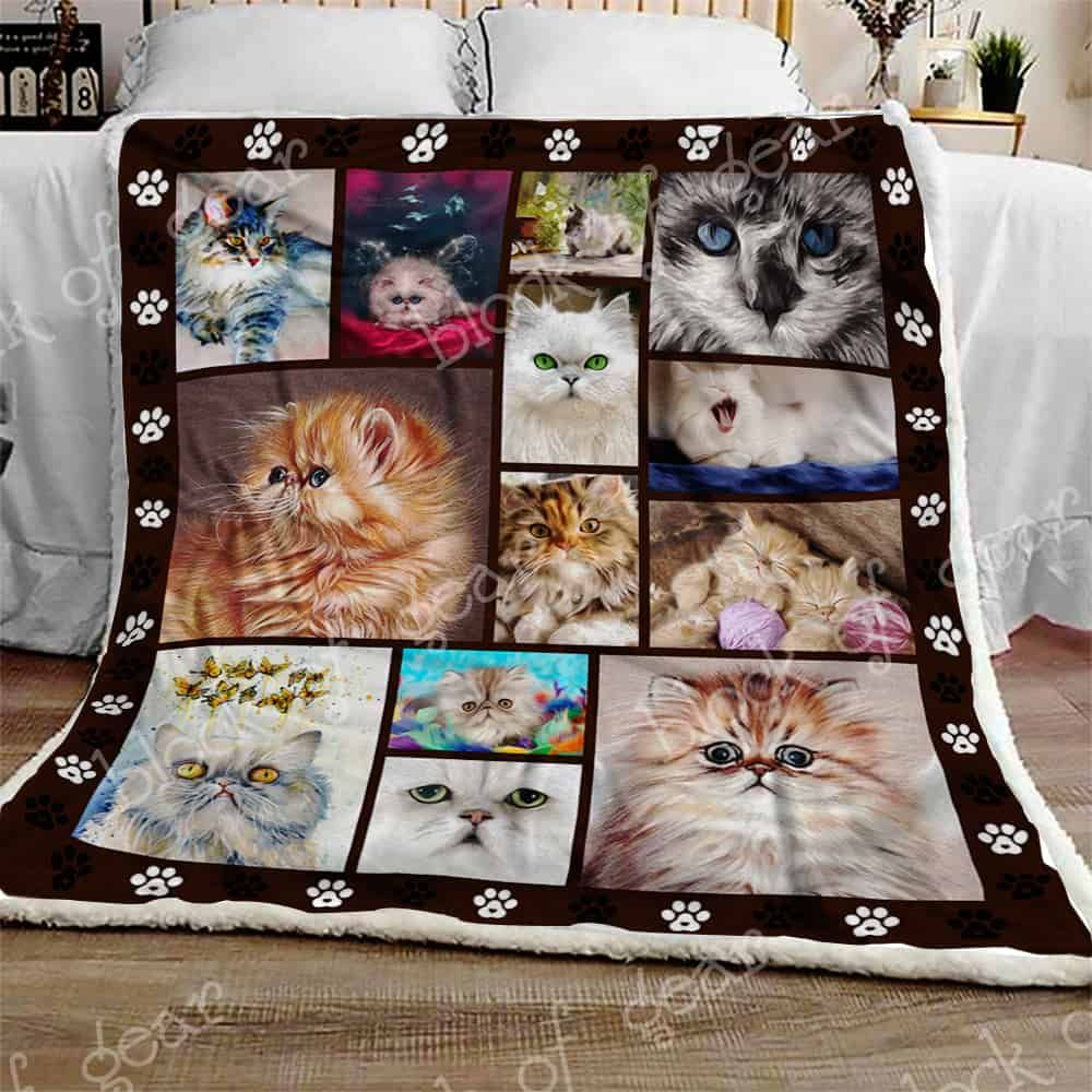 Lovely Persian Cats CLA07111121F Sherpa Fleece Blanket