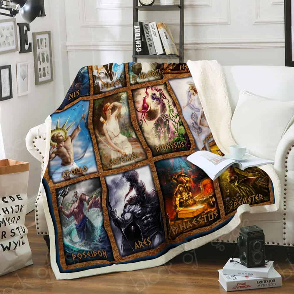 Twelve Olympians Greek Mythology CLA08110899F Sherpa Fleece Blanket