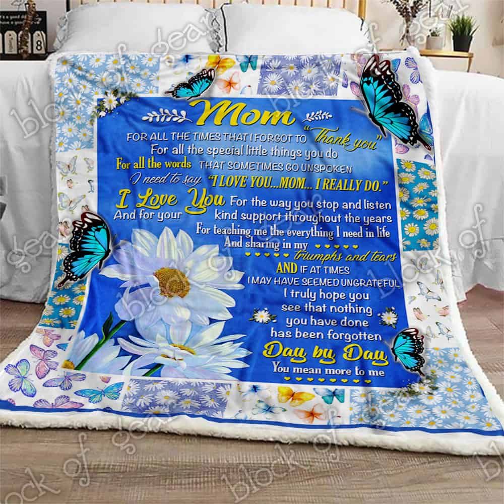 Mom Thank You And I Love You CLA08110847F Sherpa Fleece Blanket