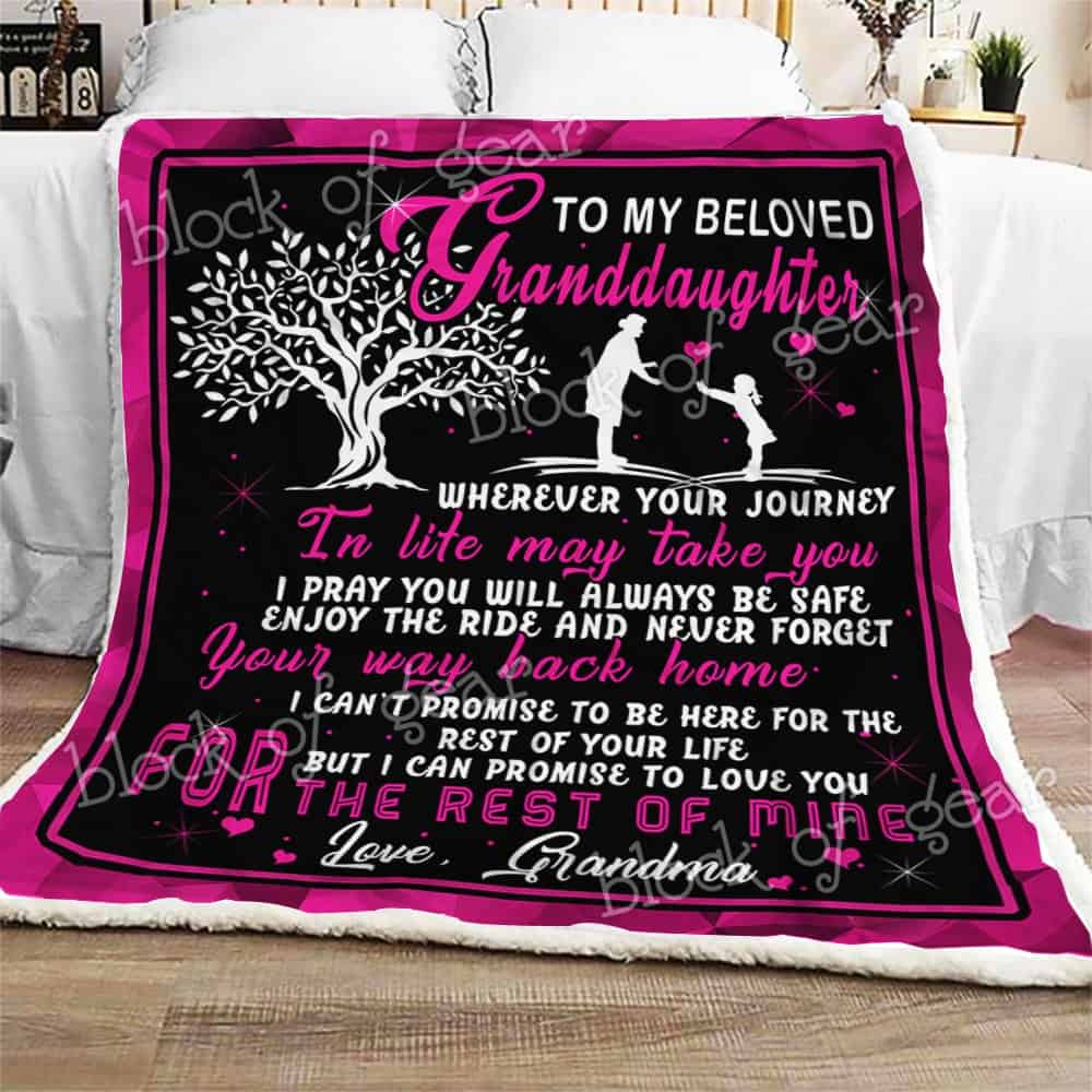 To My Beloved Granddaughter CLA08110045F Sherpa Fleece Blanket