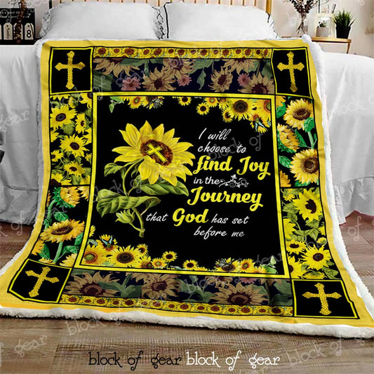 Find God In A Sunflower CLA08110786F Sherpa Fleece Blanket