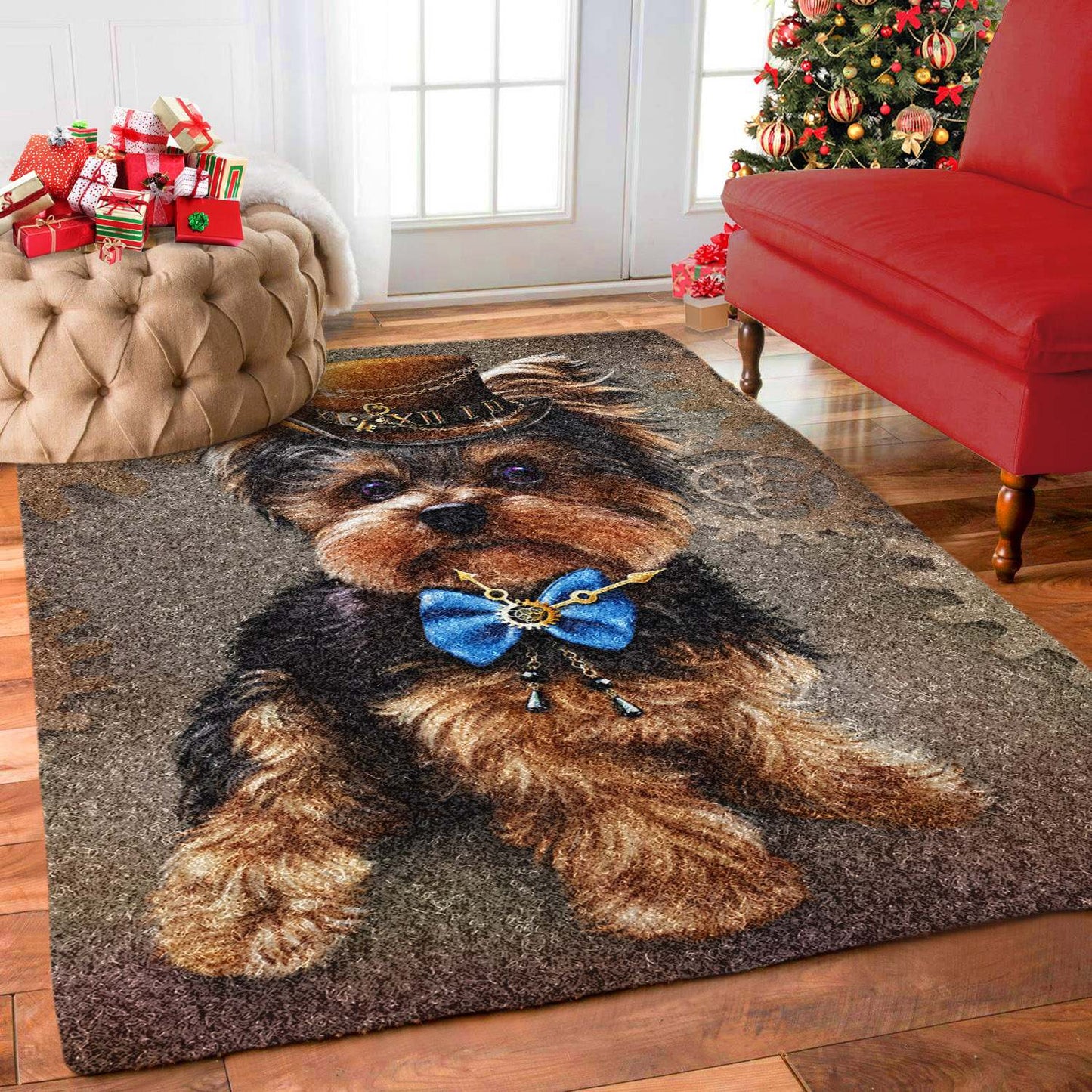 Steampunk Yorkie CG0811151M Rug