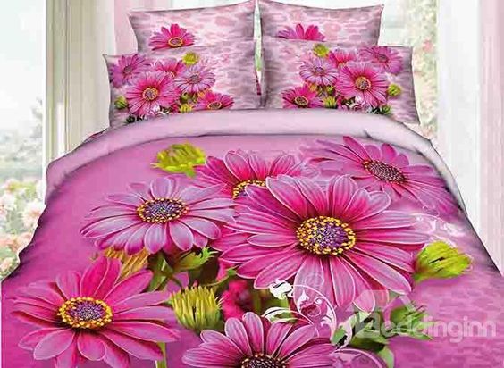 Lively Blooming Rosy Flowers CLP0811122TT Bedding Sets