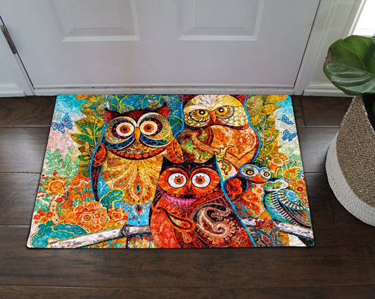 Abstract Owls HN0811166D Non-slip Door mats