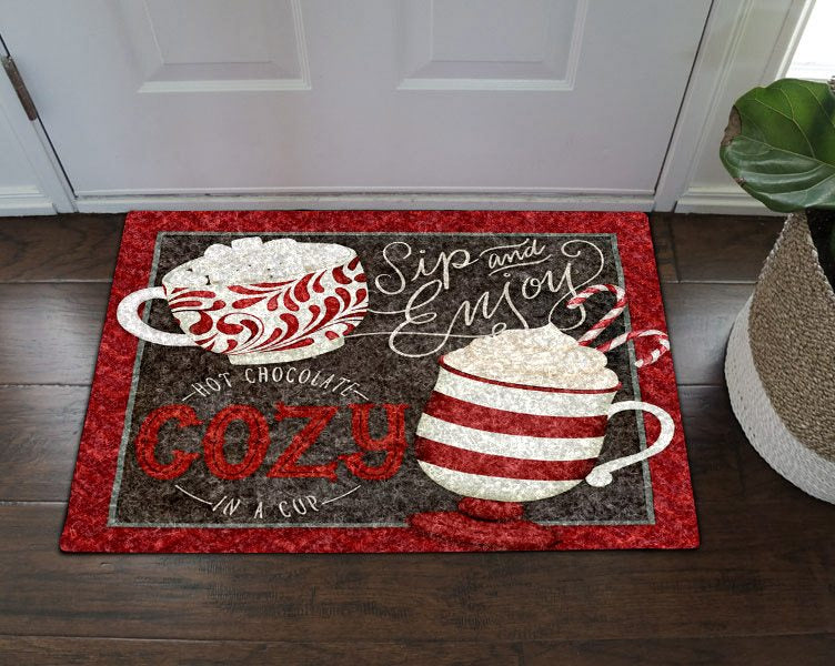 Hot Chocolate Cozy In A Cup HN0811101D Non-slip Door mats