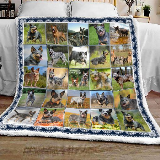 Australian Cattle Dog CL08110010MDF Sherpa Fleece Blanket