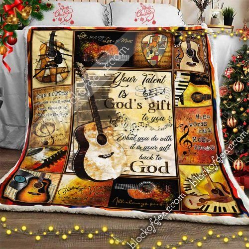 Guitar CL08110160MDF Sherpa Fleece Blanket