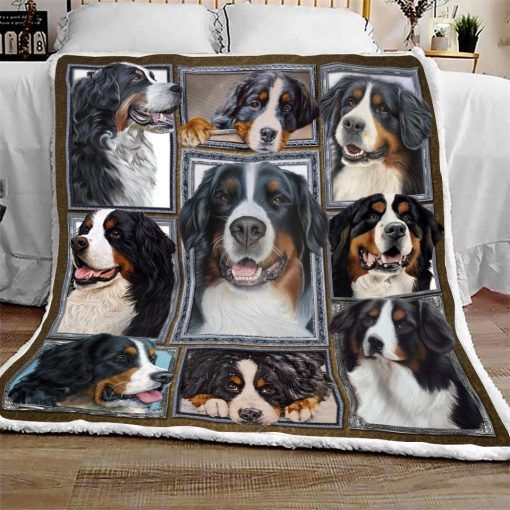 Bernese Mountain Dog CL08110033MDF Sherpa Fleece Blanket