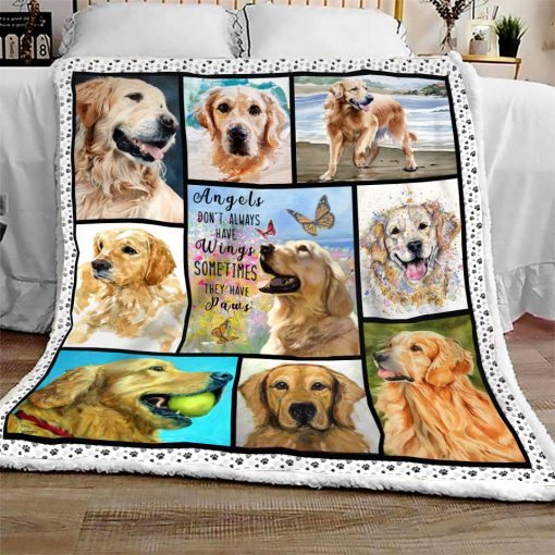 Golden Retriever CL08110153MDF Sherpa Fleece Blanket