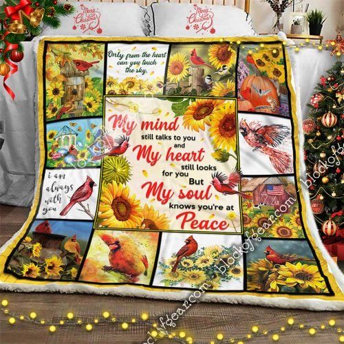 Cardinal And Sunflower CL08110066MDF Sherpa Fleece Blanket