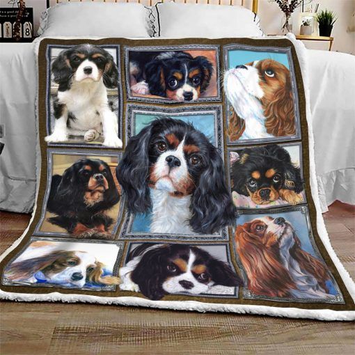 Cavalier King Charles Spaniel CL08110077MDF Sherpa Fleece Blanket