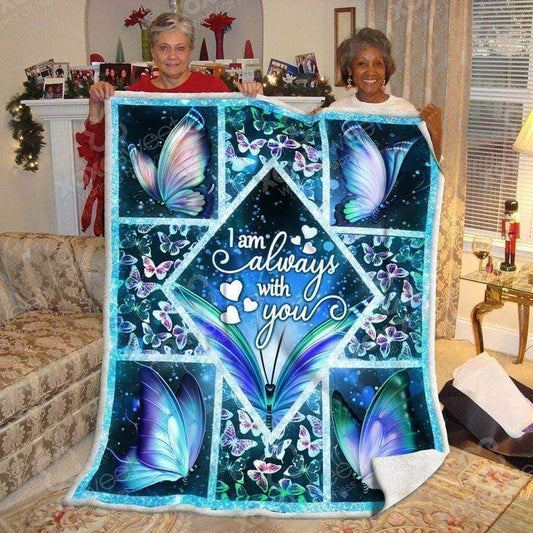 Butterfly I Am Always With You CL08110057MDF Sherpa Fleece Blanket