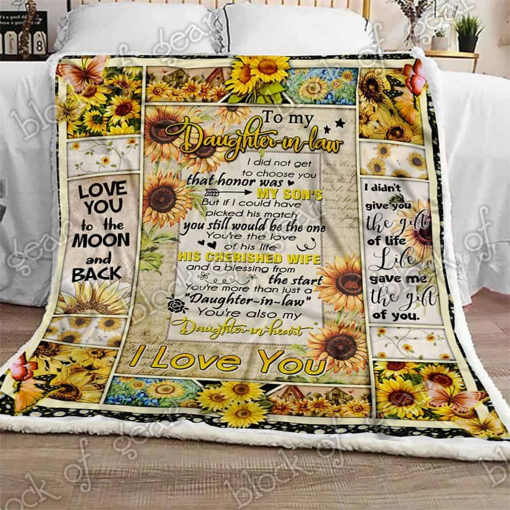 My Daughter In Law Love You CLA1111716F Sherpa Fleece Blanket