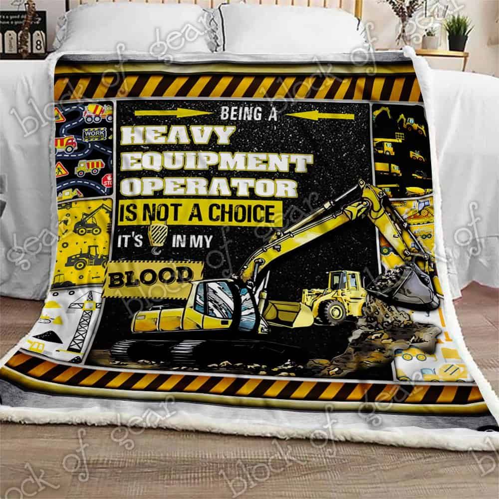 Heavy Equipment Operator CLA1111307F Sherpa Fleece Blanket