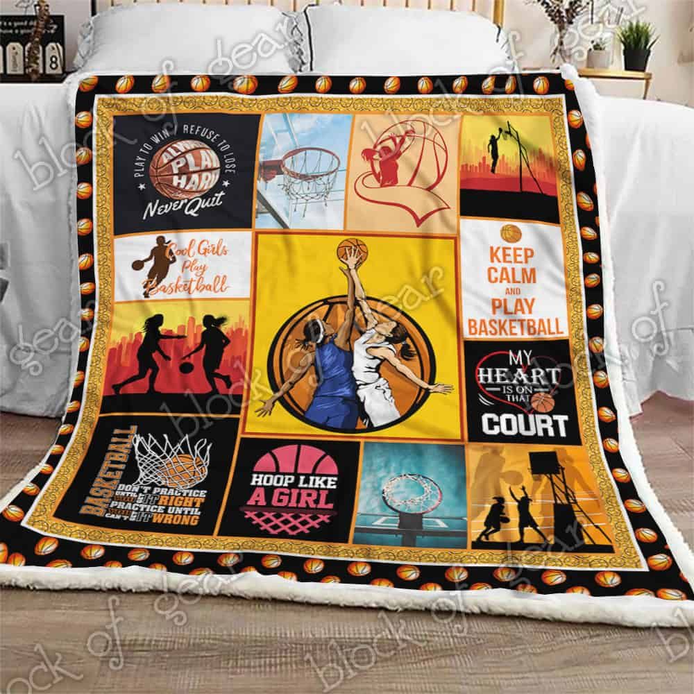 Basketball Girl CLA1111182F Sherpa Fleece Blanket