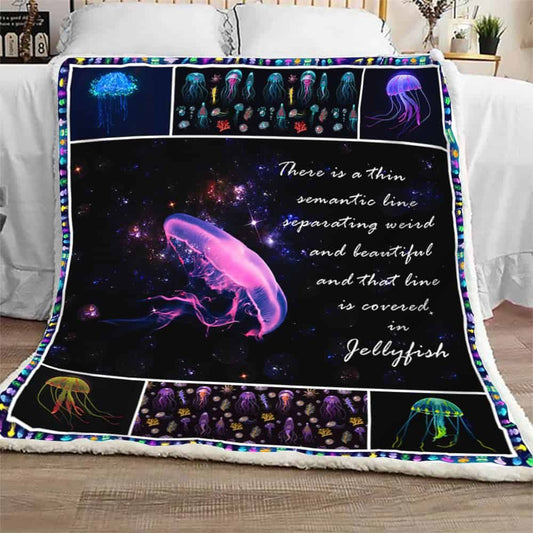 Beautiful and Mysterious Jellyfish CLA1111856F Sherpa Fleece Blanket