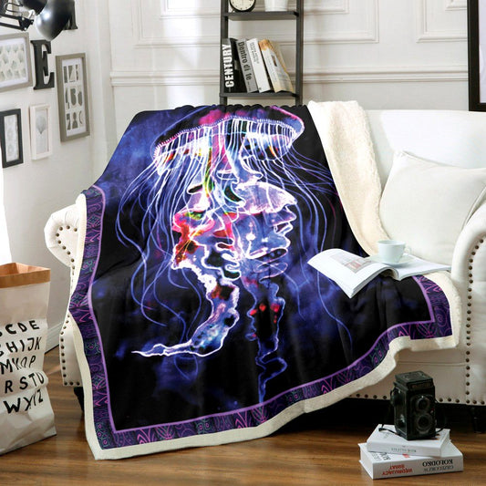 Jellyfish HM1211088TT Sherpa Fleece Blanket