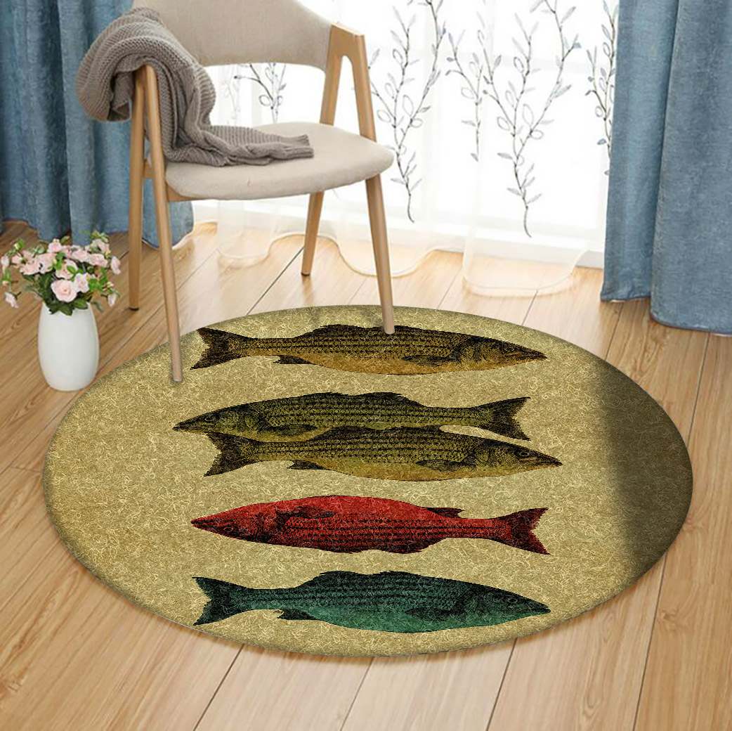 One Fish Two Fish AA1411070TM Round Area Rug