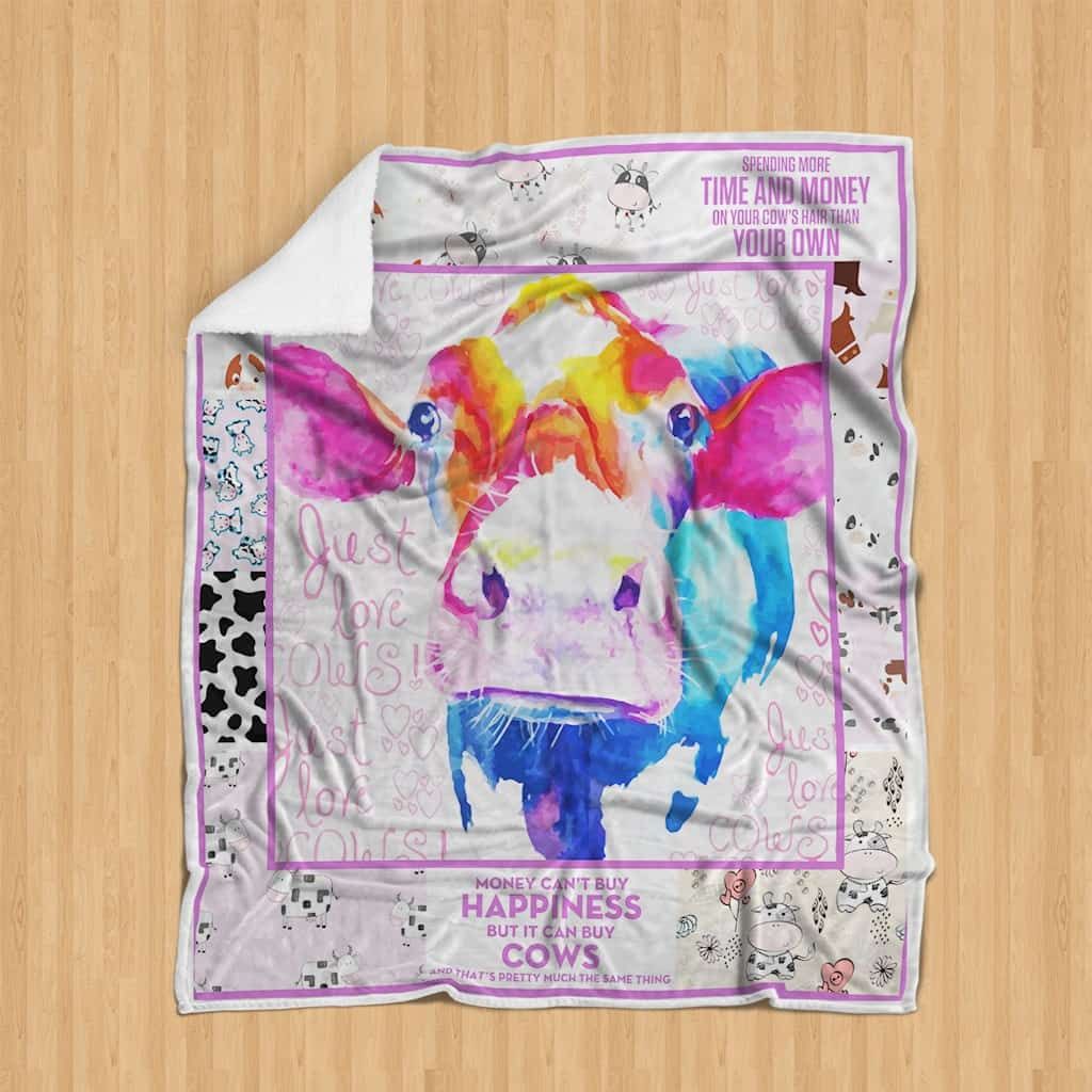 Happiness Cow CLA16110519F Sherpa Fleece Blanket