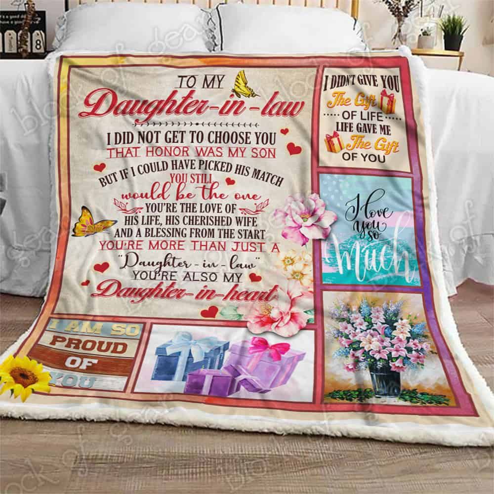 To My Daughter In Law CLA16110446F Sherpa Fleece Blanket