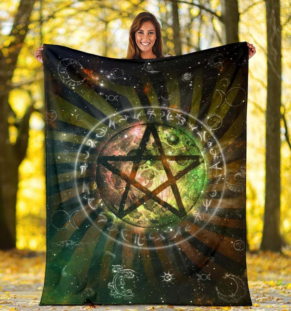 Pentacle Wicca CLA16110183F Sherpa Fleece Blanket