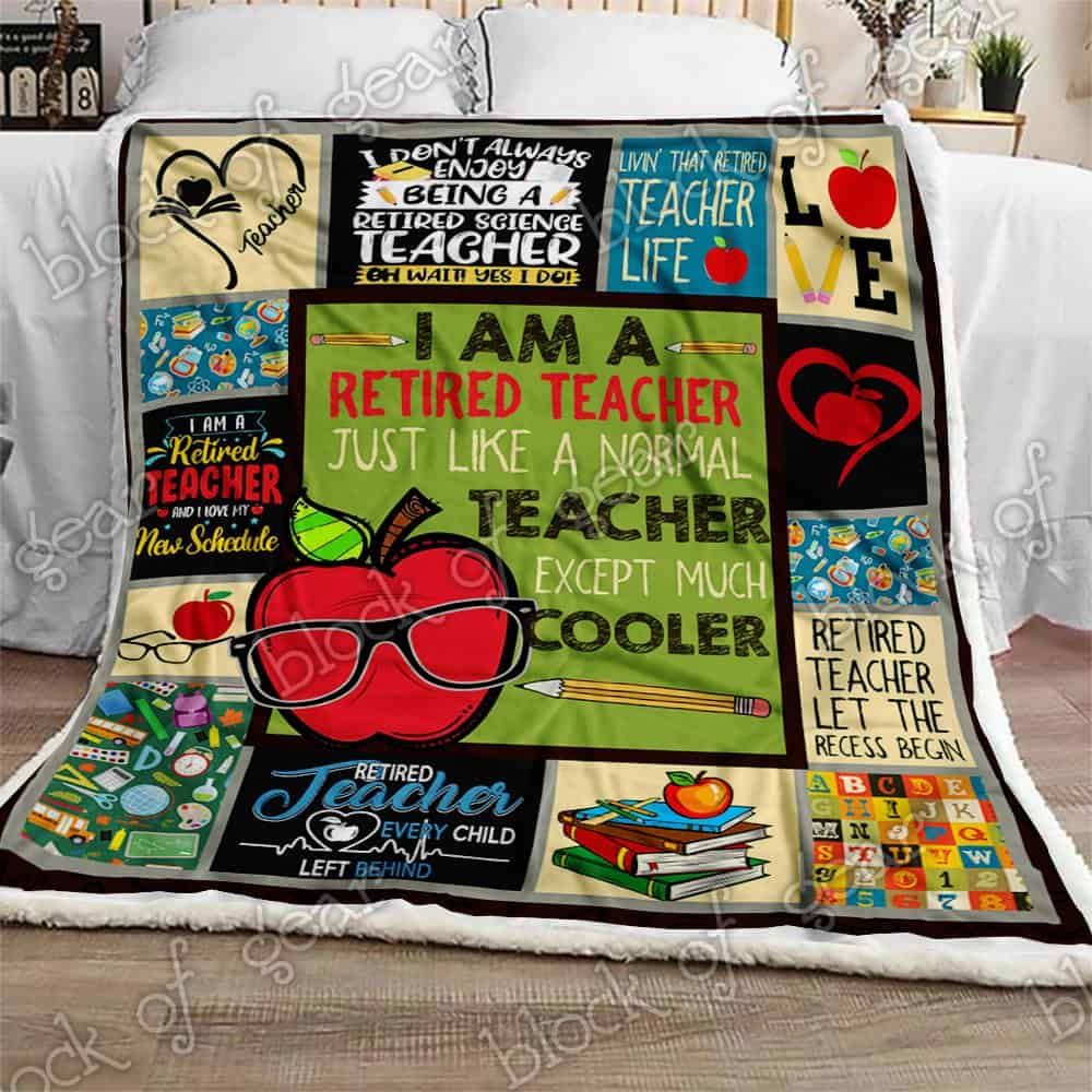 Retired Teacher CLA16110590F Sherpa Fleece Blanket