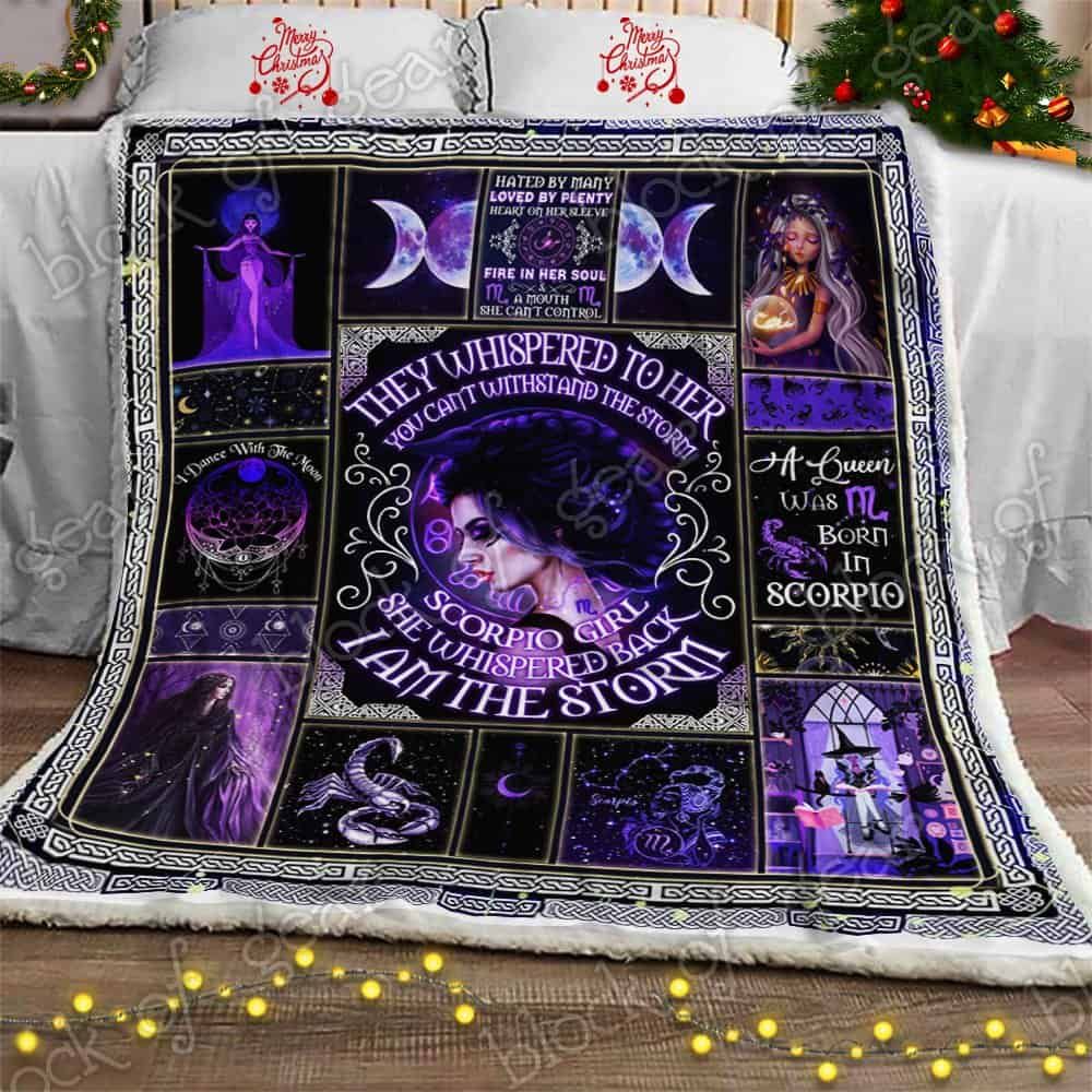 Scorpio Girl She Is The Storm CLA16110402F Sherpa Fleece Blanket