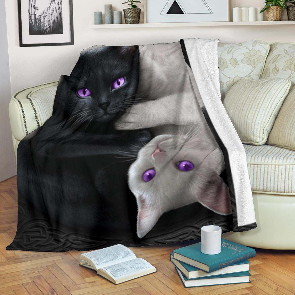 CAT YIN YANG CLA16110064F Sherpa Fleece Blanket