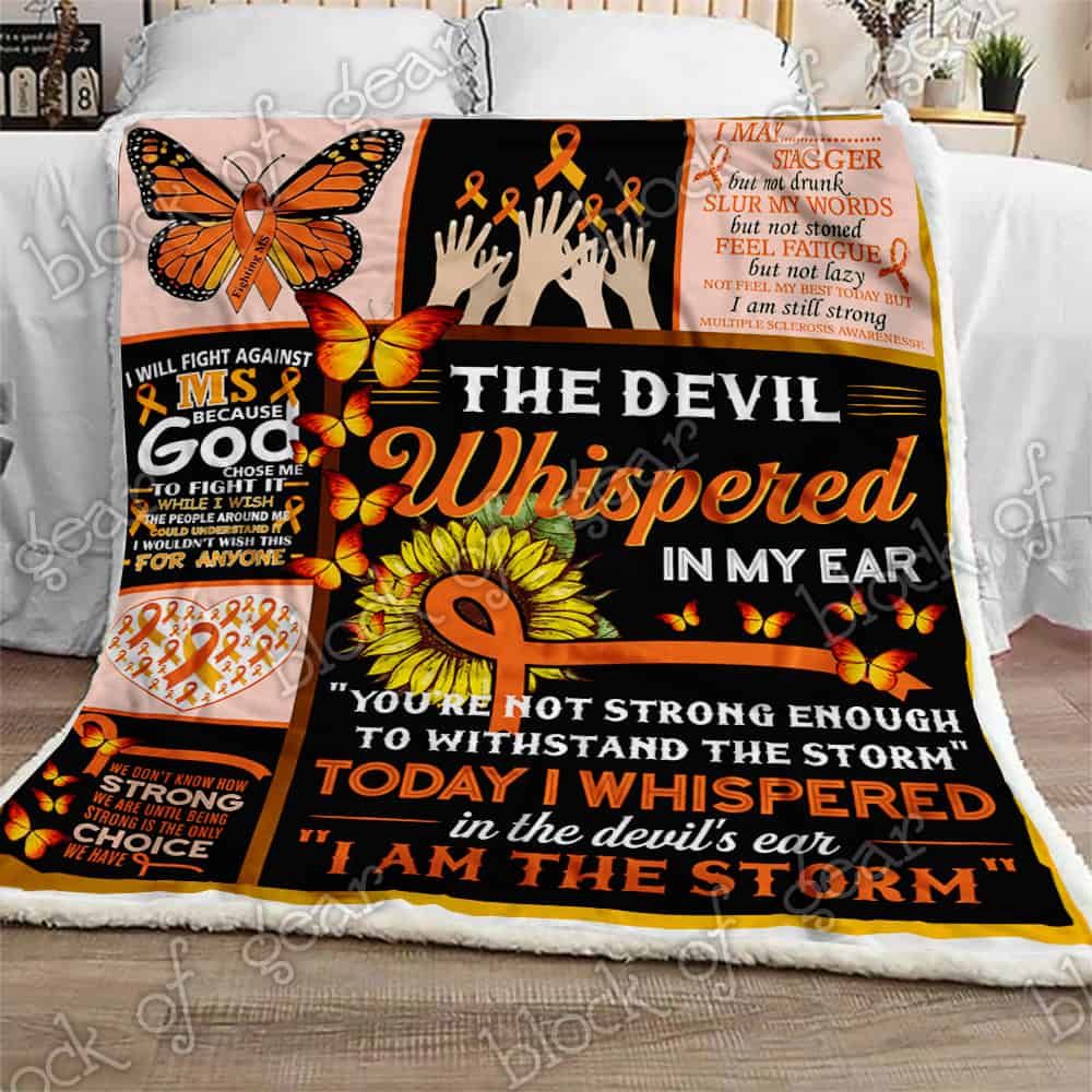 Multiple Sclerosis Warrior CLA16110963F Sherpa Fleece Blanket