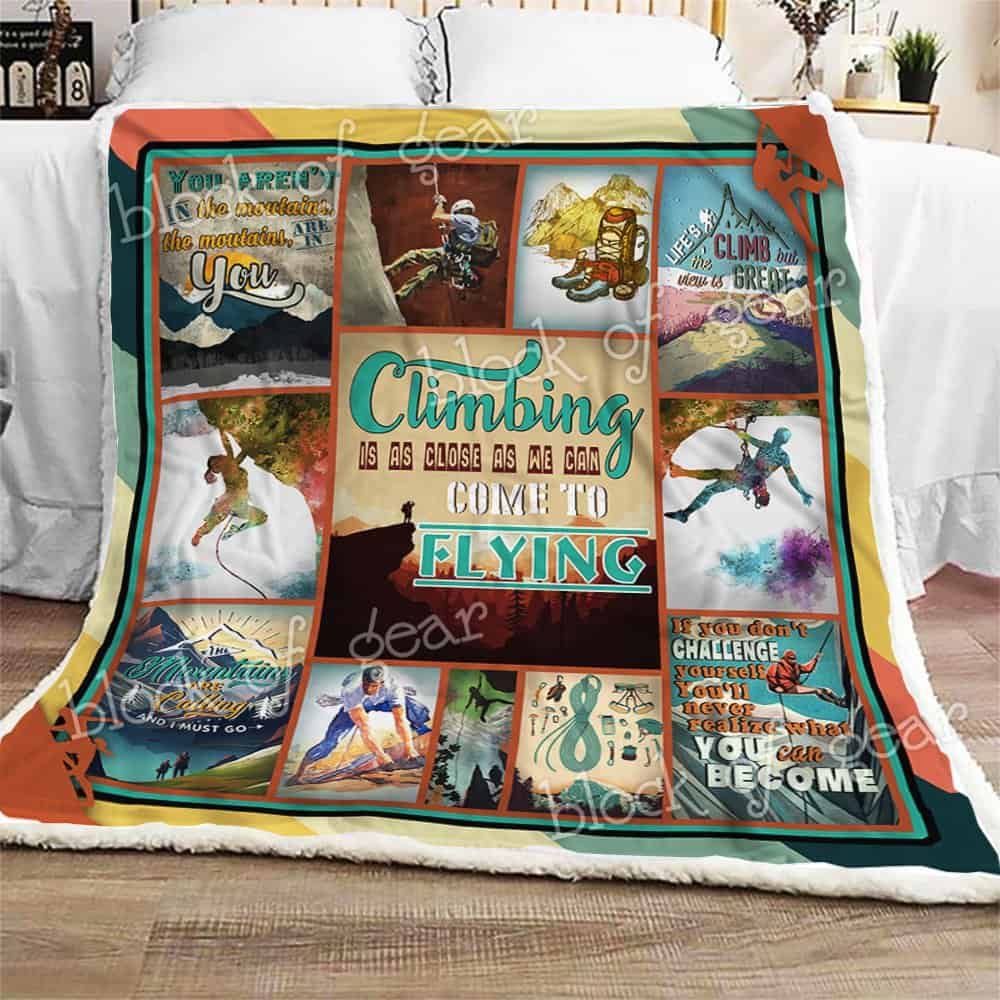 Rock Climbing CLA16110372F Sherpa Fleece Blanket