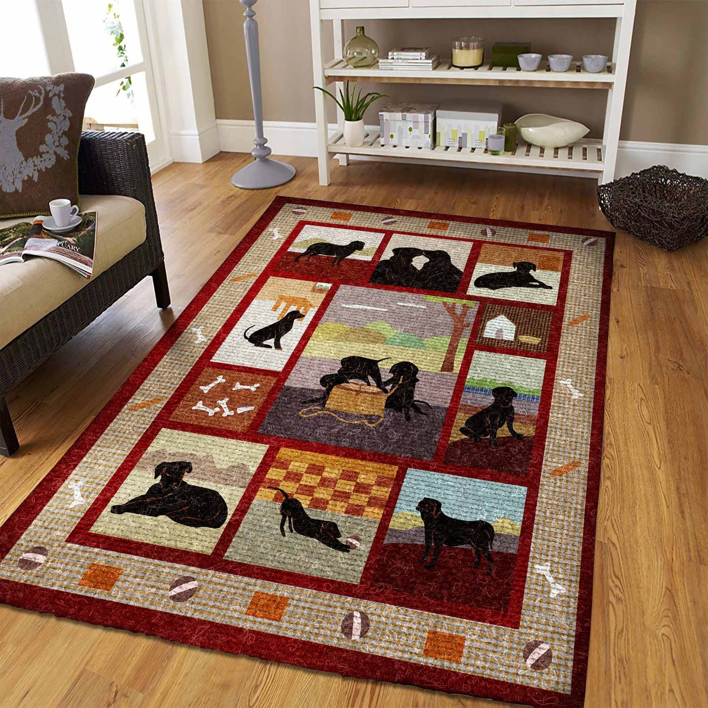 Black Labrador CLA16111258R Rug