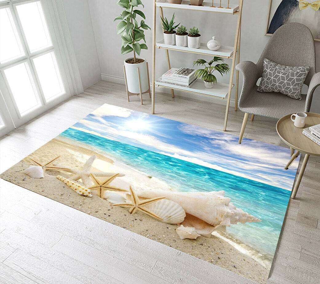 Sunlight Sand Beach Starfish Shell CLH2911499R Rug