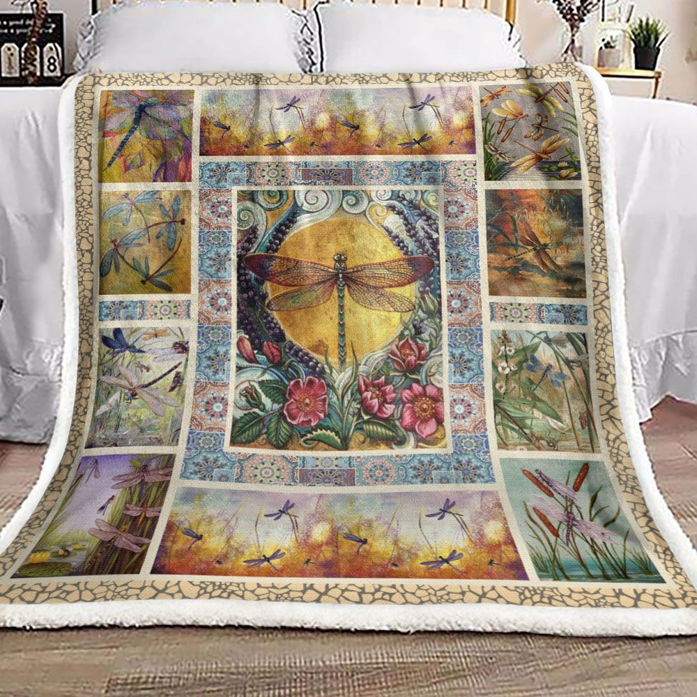 Dragonfly CLA29111377F Sherpa Fleece Blanket