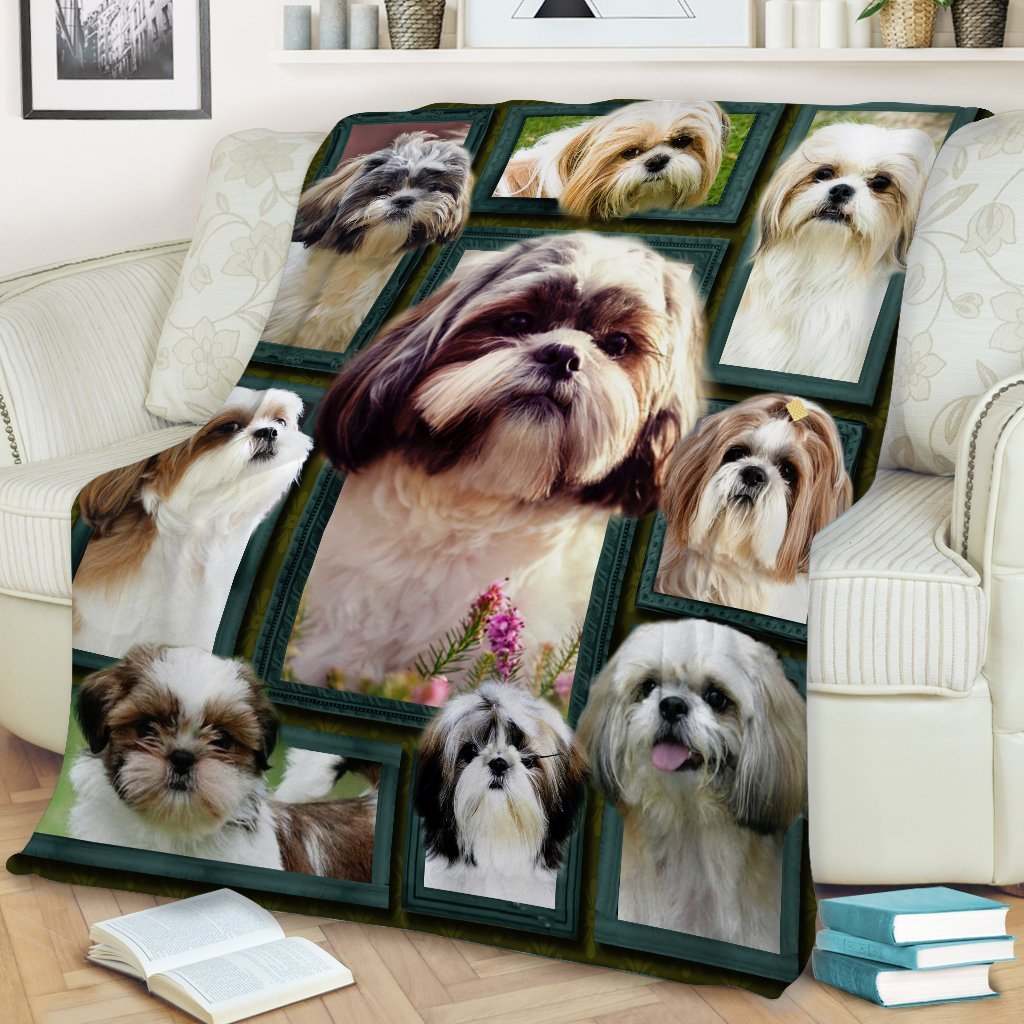 Shih Tzu Beauty CLA29110040F Sherpa Fleece Blanket