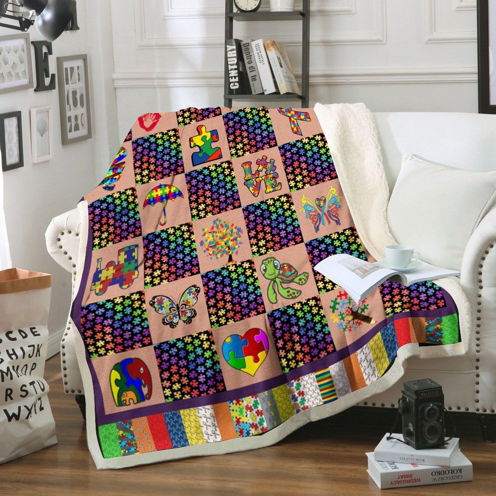 Autism CLA29111789F Sherpa Fleece Blanket