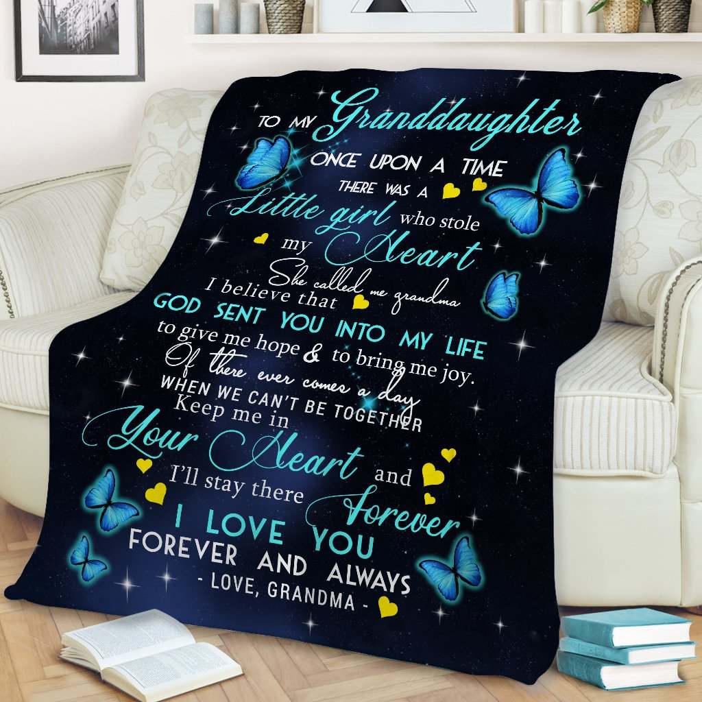 Butterfly To My Granddaughter CLA29110096F Sherpa Fleece Blanket