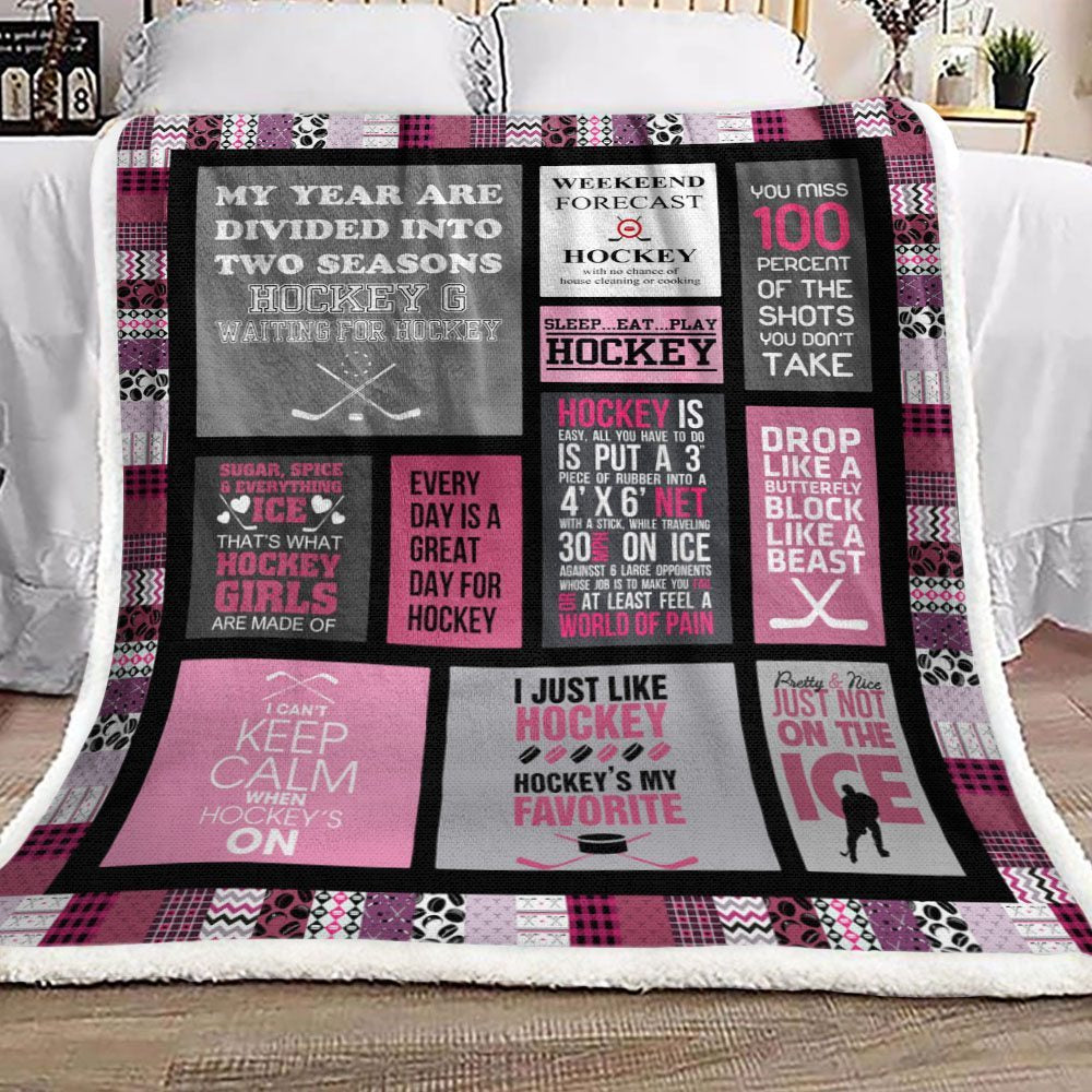 Hockey CLA29111270F Sherpa Fleece Blanket