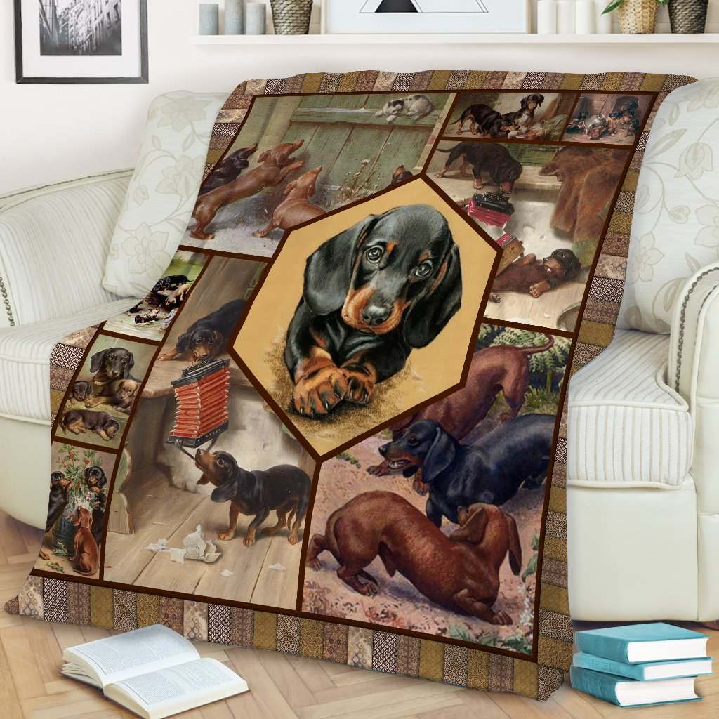 Dachshund Life Of Dachshunds CLA29110368F Sherpa Fleece Blanket