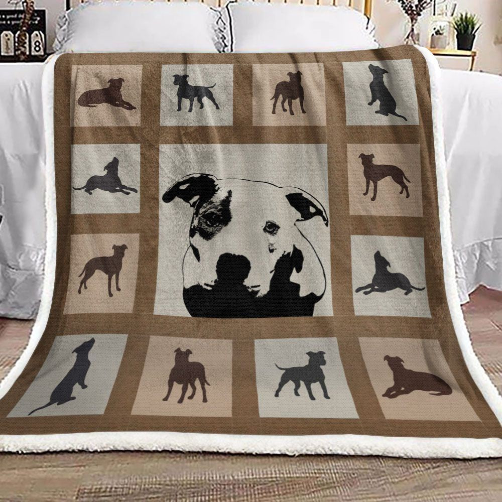 Pitbull CLA29110578F Sherpa Fleece Blanket