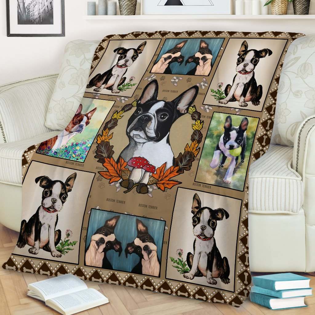 Boston Terrier Beauty CLA29110289F Sherpa Fleece Blanket