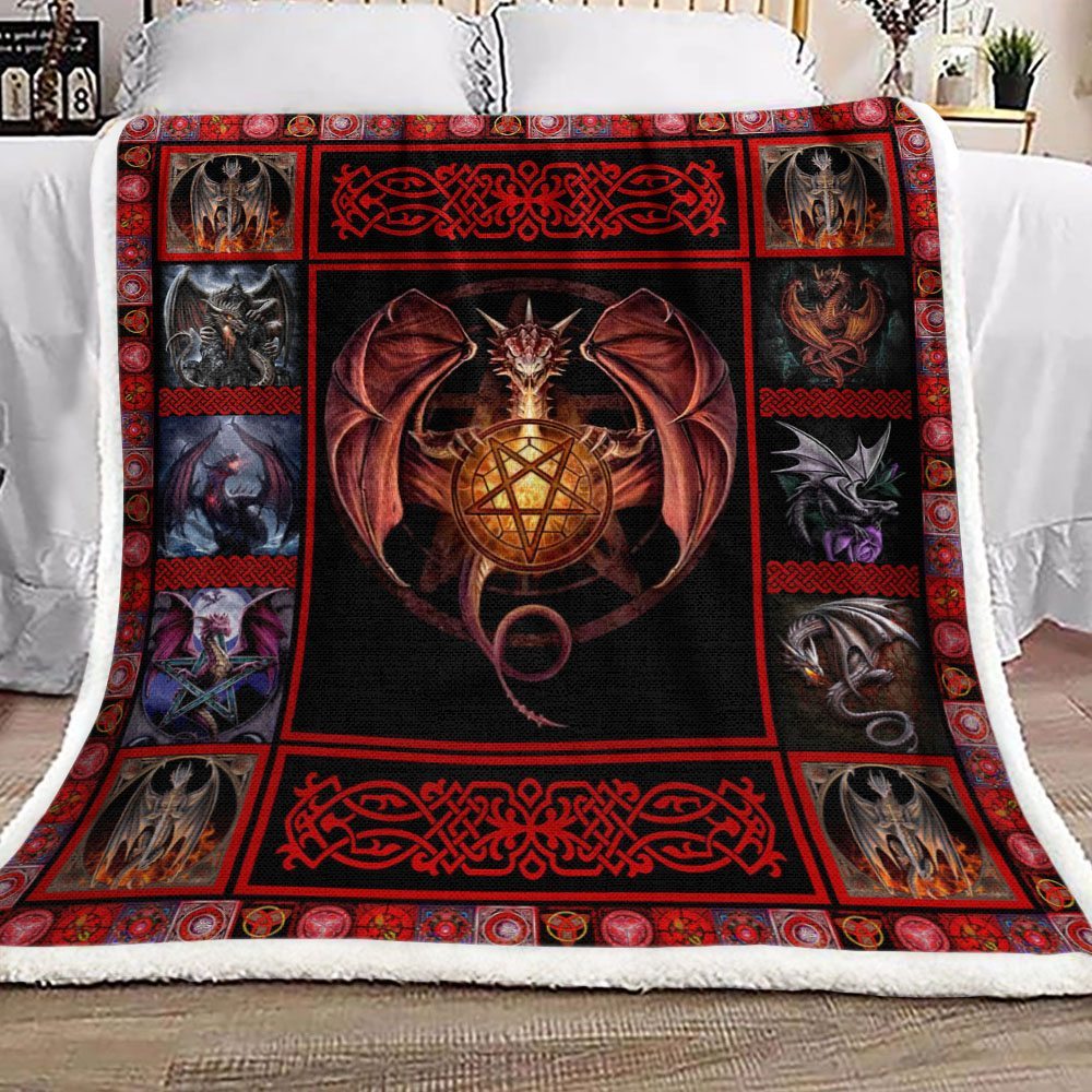 Celtic Dragon CLA29111380F Sherpa Fleece Blanket